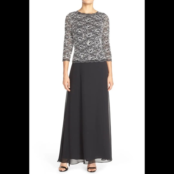 Alex Evenings lace chiffon gown - Picture 9 of 9